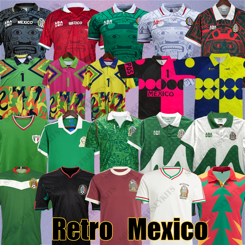 1985 1986 1998 retro MEXICO RETRO soccer jerseys BLANCO HERNANDEZ Blanco Campos uniforms 1994 goalkeeper jersey Football shirt kits mexico retro football jersey