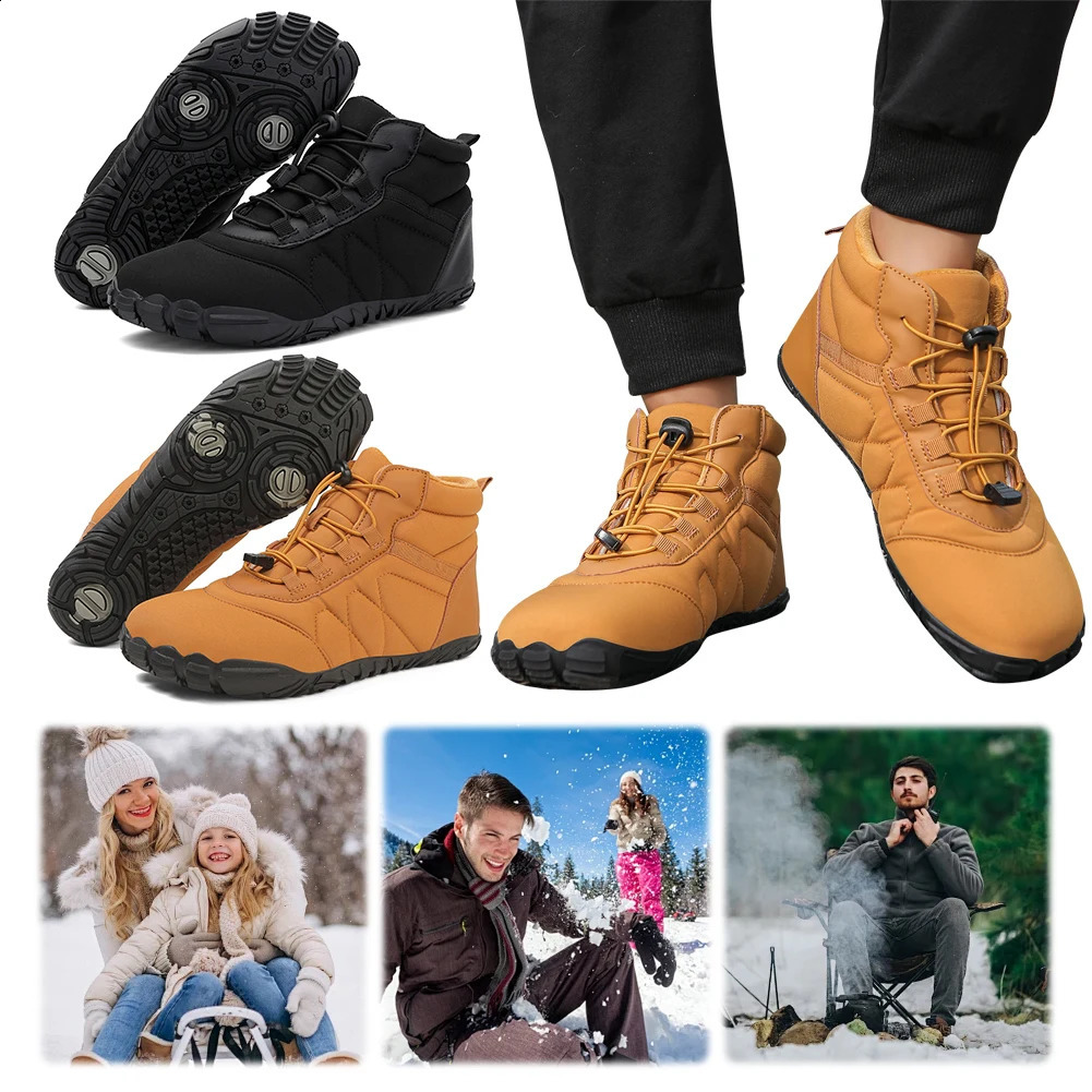 Winter Snow Boots Lightweight Barefoot Shoes Non-Slip Casual Ankle Boots Waterproof Trail Running Shoes for Outdoor Sports250114