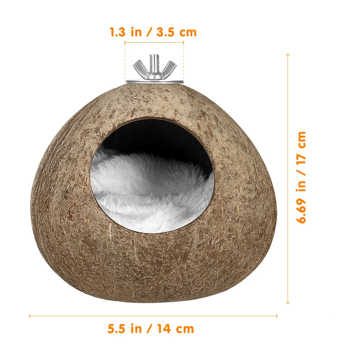 Nest for Birds Winter Warm Bird Nest House Natural Shell Simulation Birdhouse Grass Bird Hut Parakeet Nesting Box Cage 250207