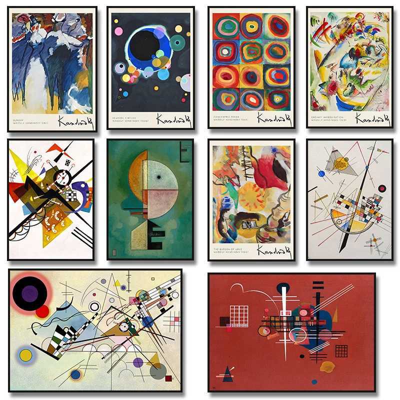 Vasily Kandinsky Abstract Art Canvas Painting Center Rings Forest Posters and Prints Cuadros Wall Art He Decorates Y250122