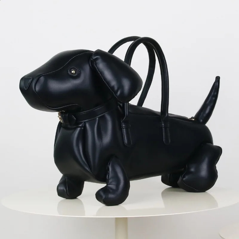 Womens Fashion Creative Cute Dachshund Handbag PU Soft Leather Shoulder Messenger Bag 250110