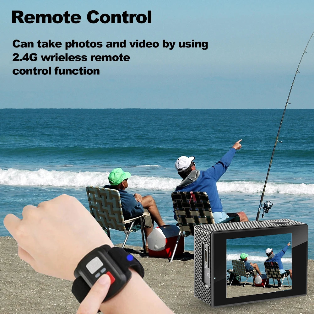 4K Action Camera 1080P/30FPS WiFi 2.0 170D Underwater Waterproof Helmet Video Recording Camera Sports Cameras Outdoor Mini Cam 250121