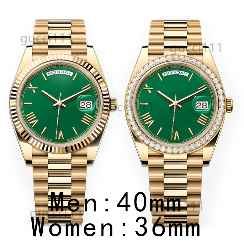 Designer rolexxx Rolex Diamond Watch moissanite strap DAY date mens watches automatic watch machine 40mm lady 36mm woman Gold 904L stainless steel sapphire Wit UOP0