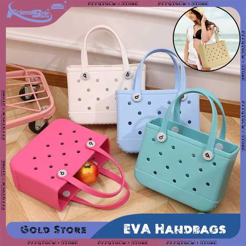 EVA Handbags Waterproof Beach Large Capacity Bag Multi-Purpose Storage Bags Women Fashion Outdoor Basket Shopping BagsC250122