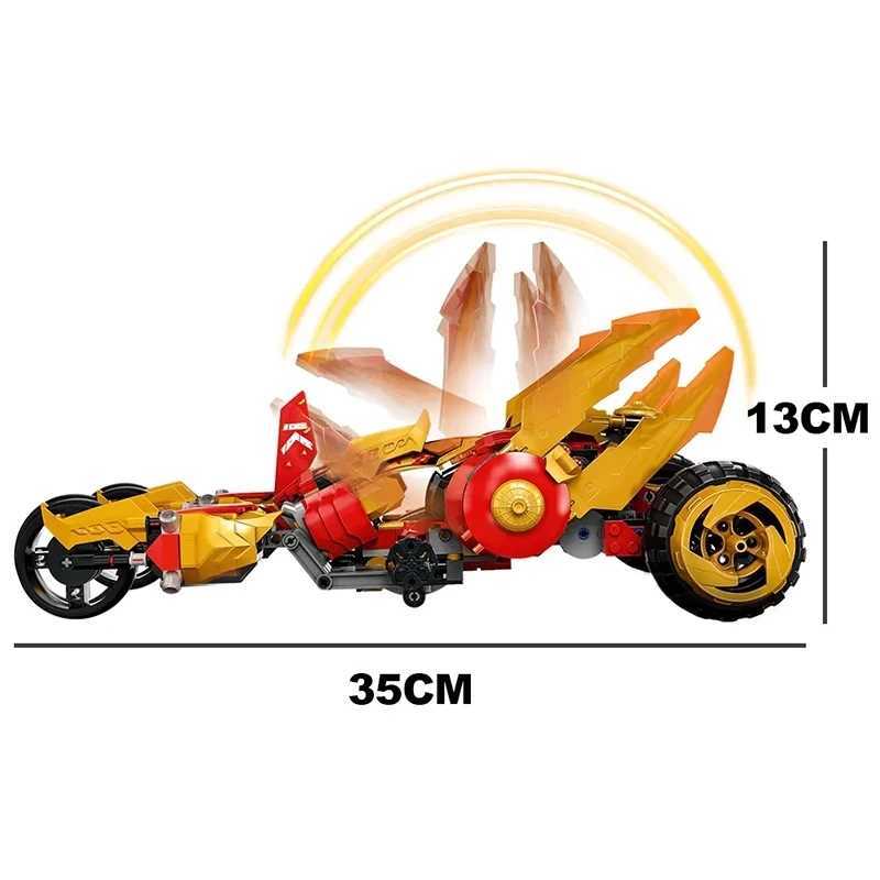 Animated Film Movie Kais Golden Dragon Assault Vehicle Building Blocks 71773 Racing Car Assemble Bricks Toys Gift For Kid Adult Z250122