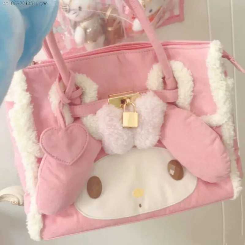 My Melody New Autumn Winter Plush Handbag Exclusive Editi Cute Girl Trendy Tote Bag Casual Versatile Shoder Bag Z250121