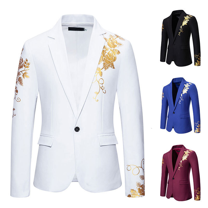 suits for men designer 2024 spring/summer new men's hot stamping suit jacket european men's casual dress suit 04b