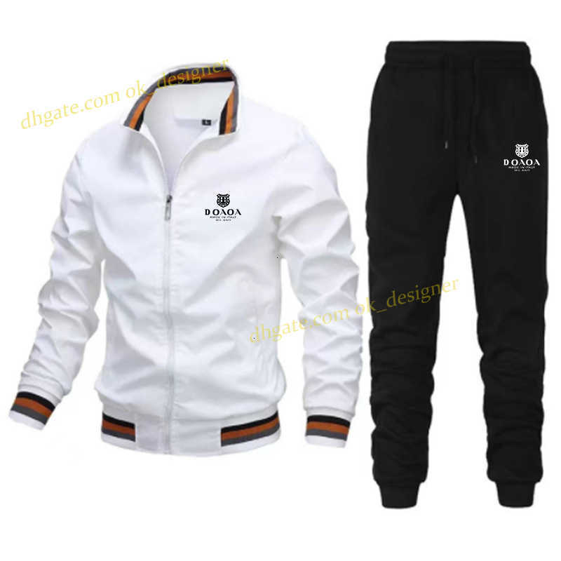 Luxury Designer Men's Tracksuits New Men's Jacket Set Casual Suit Splicing Pants Pilot Jacket High Quality Jacket Set