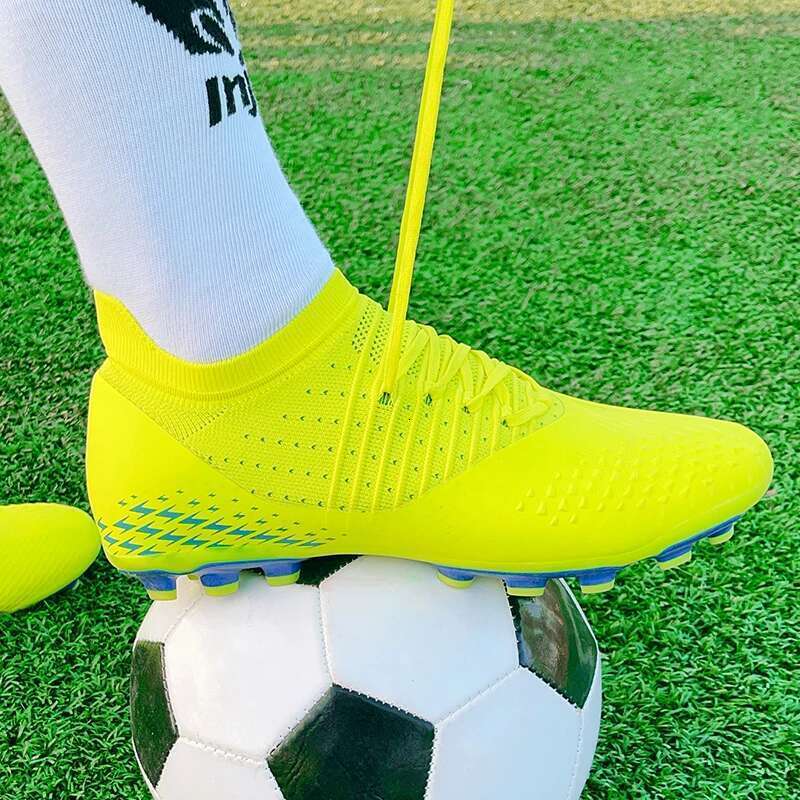 2024 Men's Shoes Large Size Ultralight Football Boys Sneakers Non-Slip AG/TF Soccer Cleats Ankle Boots Unisex