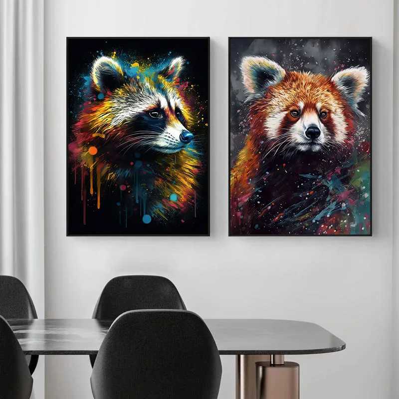 Lion Tiger Portrait Poster Print Giraffe Canvas Painting Abstract Graffiti Wall Art Picture Living Room A Decor Y250122