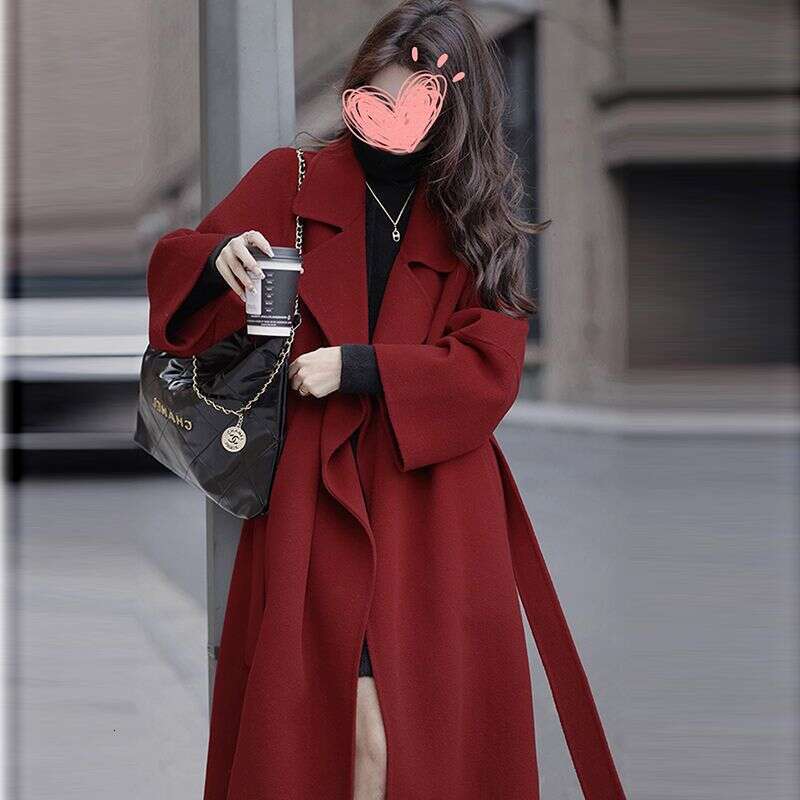 This Year's Popular For Women In Autumn And Winter Is A Knee Length Korean Style Short Woolen Coat