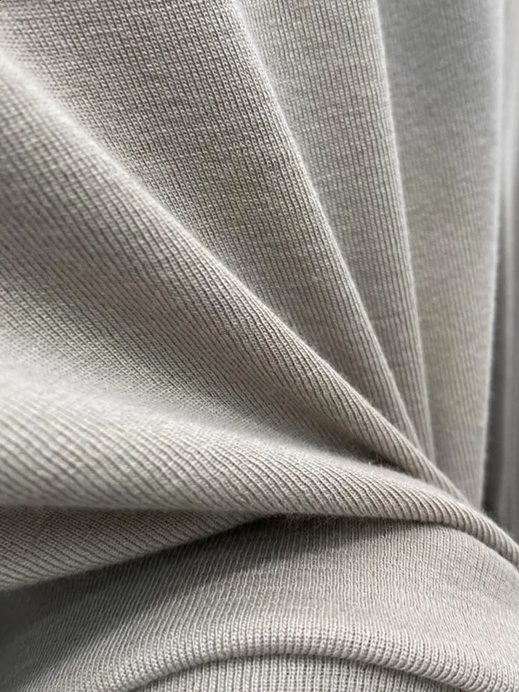 Basic High Quality Pure Cotton White T-shirt for Women Elegant Slim Top Womens Half Turtleneck Long Sleeve T-shirts 250121