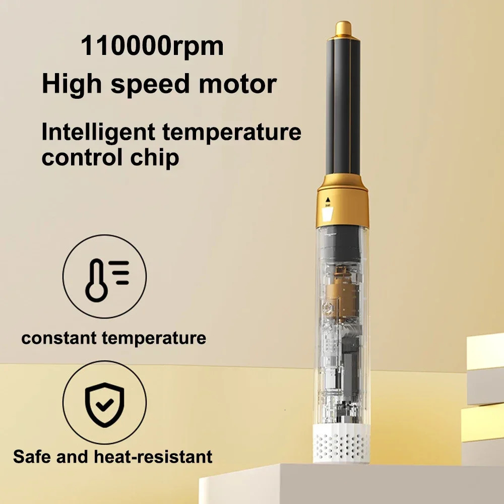 Air Brush Hair Styler Tools with 30mm 40mm Auto-Wrap Curlers 7 in 1 Hair Dryer 110000rpm High Speed Blow Dryer Negative Ion 250120