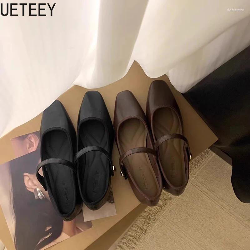 Dress Shoes Designer Vintage Spring Women Mary Jane Fashion Shallow Buckle Elegant Low Heel