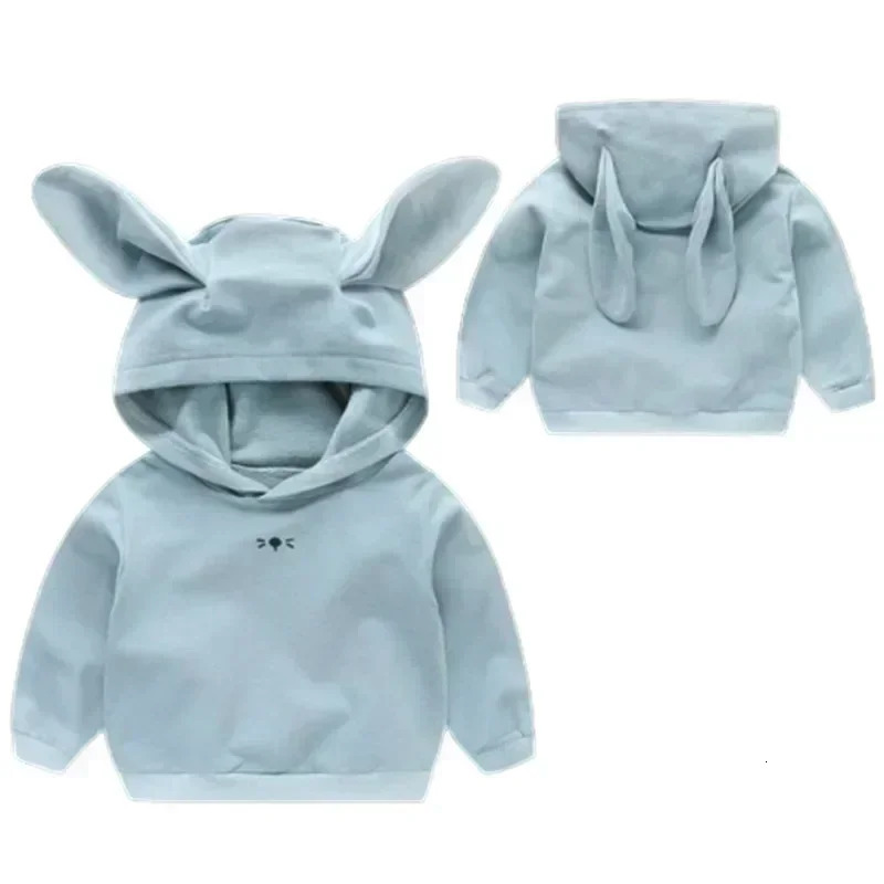Baby Girls Boys Hoodies Infant Sweatshirts Kids Coat Hooded Pollover Outerwear Rabbit Ears Clothes Spring Autumn Childrens Tops 250121