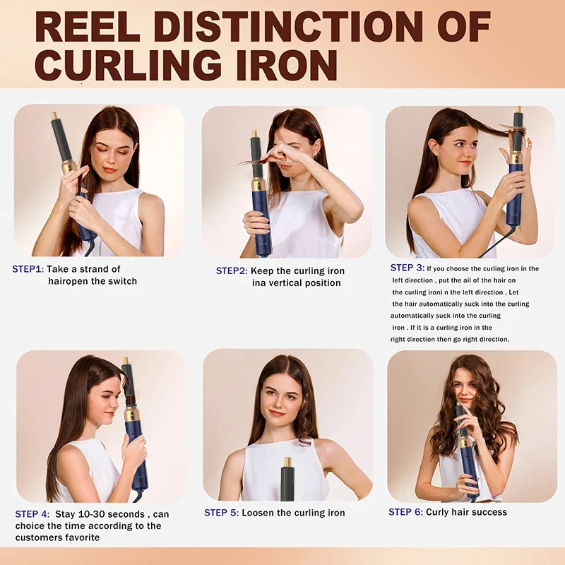 5 in1 Curling Iron Hair Dryer Multi Hair Styler Hair Straightener With Hair Brush Hairdryer For Hair Dryer Hair Multi Styler 250121