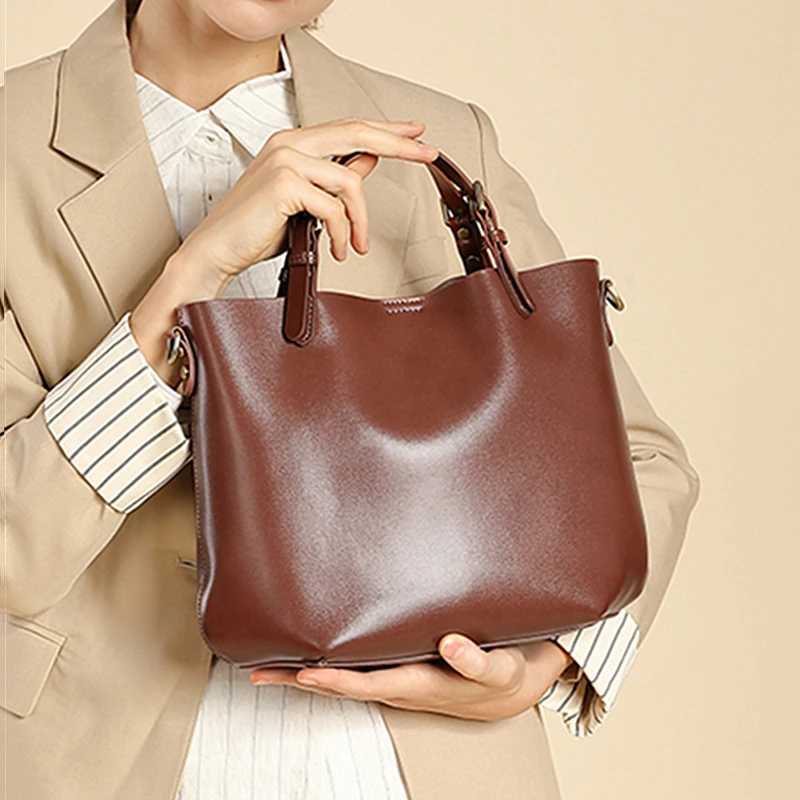 Top Quality Brand High Quality New Style Free Delivery Designer Bag Shoulder Handbags: Premium Leather Bucket Crossbody Bag For Women - Large Capacity