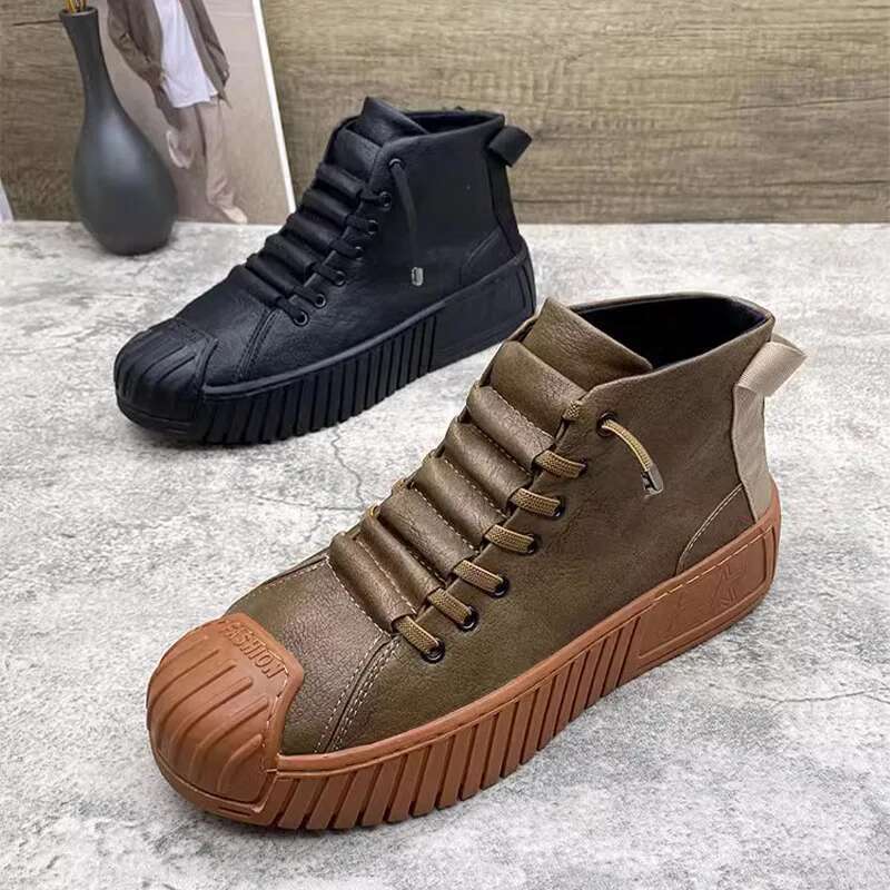 Fashionable casual sneakers for men in autumn 2023, new versatile and high-heeled outdoor Korean fashion trend shoes