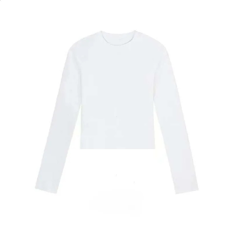 Cotton O Neck Long Sleeve Shirt Women Sexy Cropped Tops Autumn Black Casual Skinny Slim Basic Woman T Shirts White Clothing 250121