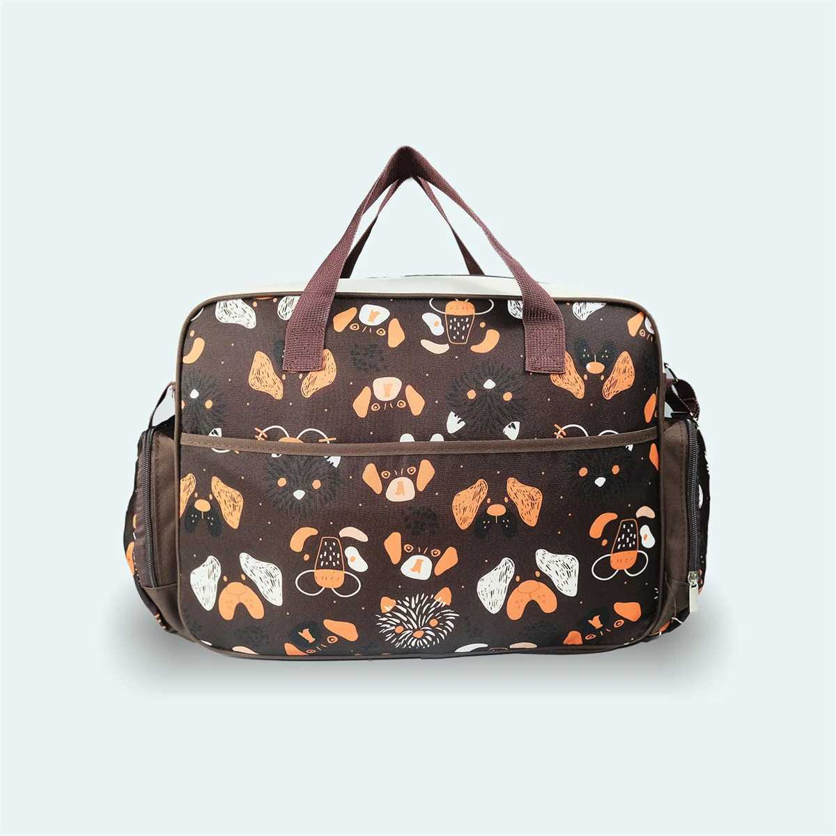 Lightweight Large capacity fashion waterproof cartoon bear One shoulder oblique span bag Mom bag portable mommy bag diaper bagC250326