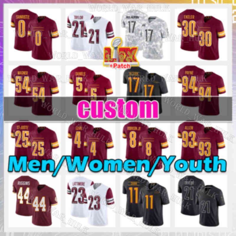 5 Jayden Daniels Football Jersey 17 Terry McLaurin Washingtons 8 Brian Robinson Jr. Commanders 4 Frankie Luvu 0 Mike Sainristil Sean Taylor Austin Ekeler Bobby Wagner
