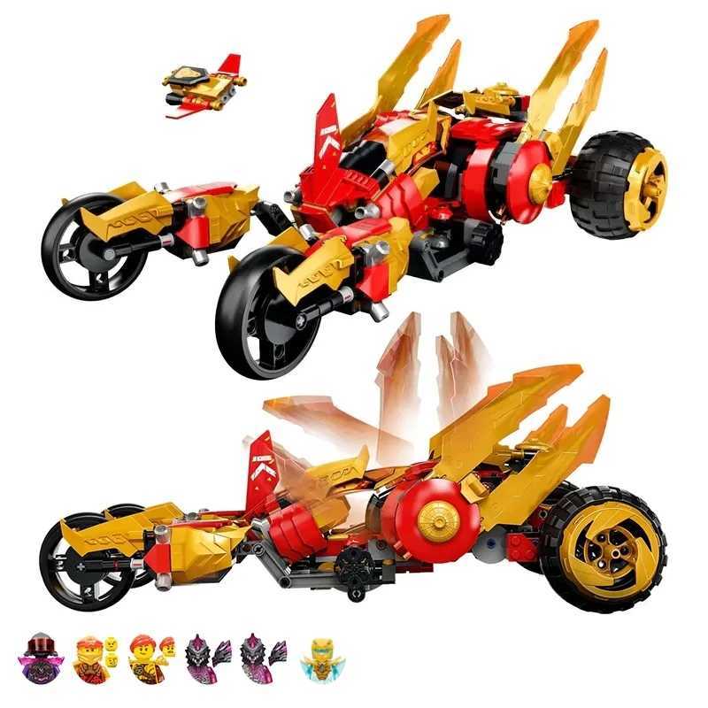 Animated Film Movie Kais Golden Dragon Assault Vehicle Building Blocks 71773 Racing Car Assemble Bricks Toys Gift For Kid Adult Z250122