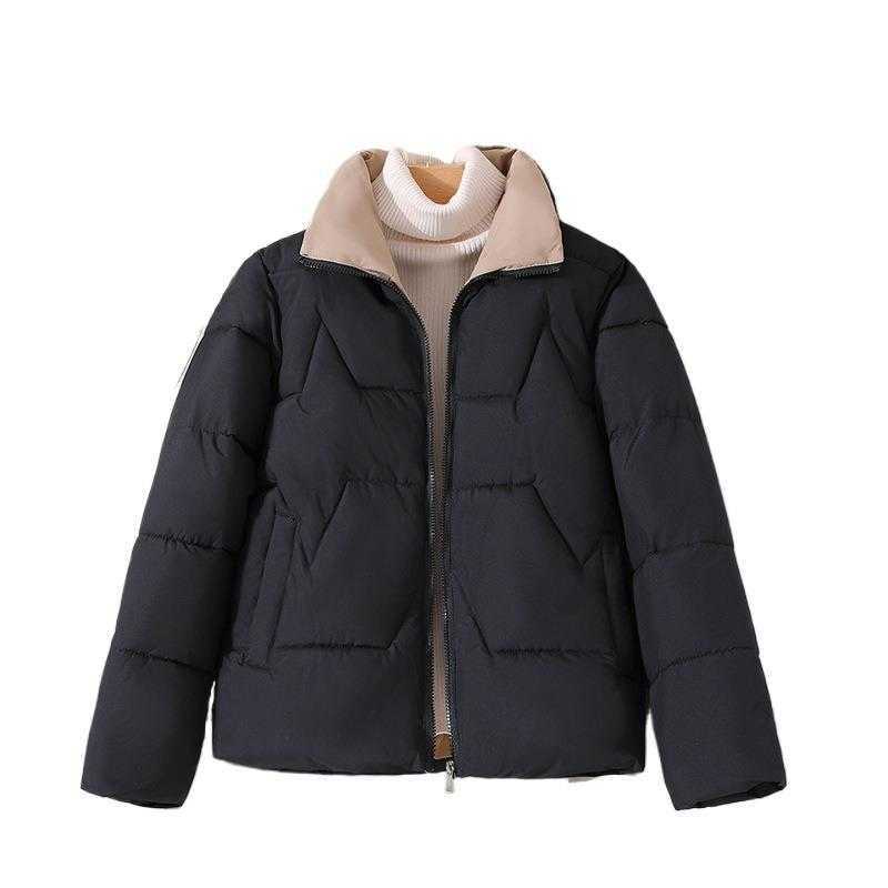 Cotton Jacket Short Womens Autumn And Winter Fashion Korean Version Womens Cotton Jacket Thick Standing Collar Small Versatile Jacket For Women Coat 2