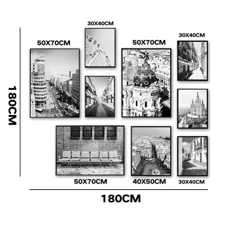 Madrid Spain Wall Art Poster Street Scenery Canvas Paintings on The Wall Posters and Prints for Living Ro He Decor Pictures Y250122