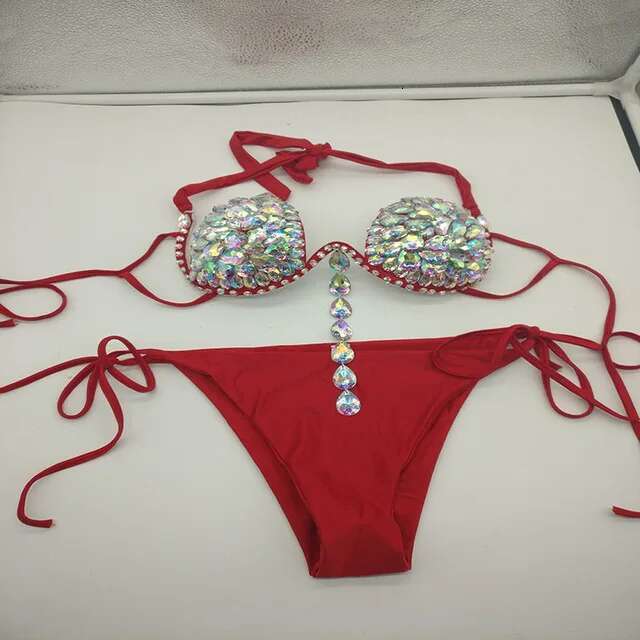 2020 Venus Vacation New Tassels Bikini Set Rhie Swimwear Dia Swimsuit Bandage Bathing Suit Bg Stones Beachwear