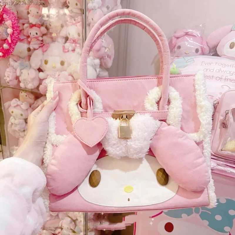 My Melody New Autumn Winter Plush Handbag Exclusive Editi Cute Girl Trendy Tote Bag Casual Versatile Shoder Bag Z250121