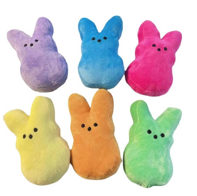 15cm mini Easter Bunny Peeps Plush doll pink blue yellow purple rabbit dolls for childrend cute soft plush toys FY7815 0122