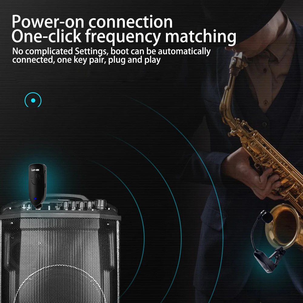 Wireless Instruments Pickup Pmplifier for Saxophone Trumpet Trombone Professional Microphone Wireless Receiver Transmitter 250121