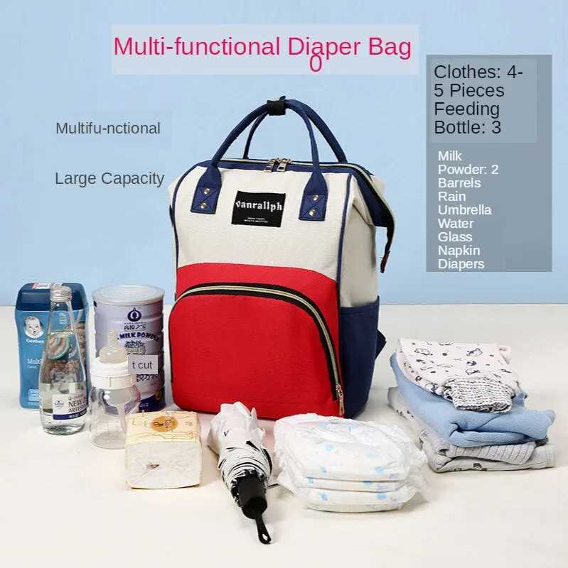 Diaper Bag Mummy Backpack Large Capacity Bag Mom Baby Multi-function Waterproof Outdoor Travel Diaper Bags For Baby CareC250122