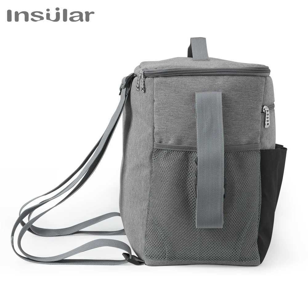 Insular Mommy Diaper Bags Mother Large Capacity Travel Nappy Backpacks with Anti-loss Zipper Solid Baby Maternity Nursing BagsC250326