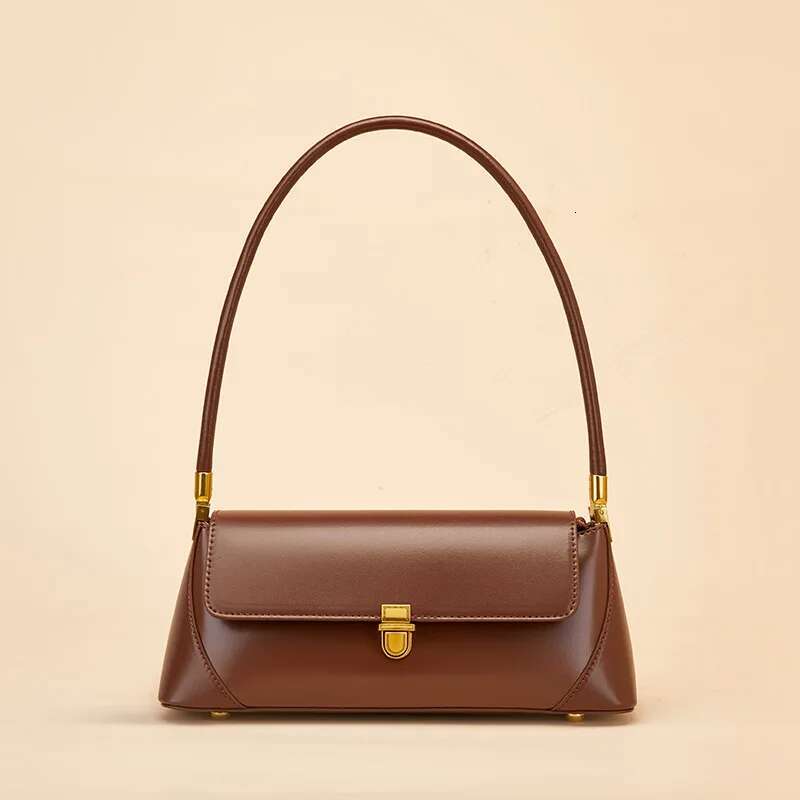 Niche Stick Fashion New Retro Underarm French Shoulder Bag Genuine Leather Handbag