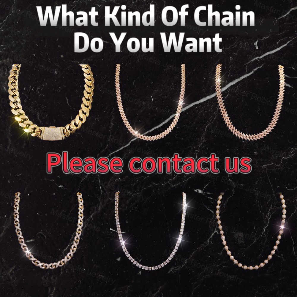Hot Selling 10MM Miami Cuban Link Chain 925 Sterling Silver Iced Out Hiphop Custom Moissanite Cuban Link Chain
