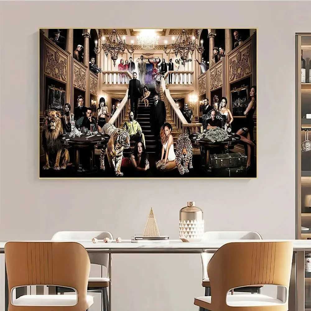 ic Movie Legends Gangsters Poster and Print Canvas Wall Painting Art Godfather Character Picture For Living Ro He Decor Y250122