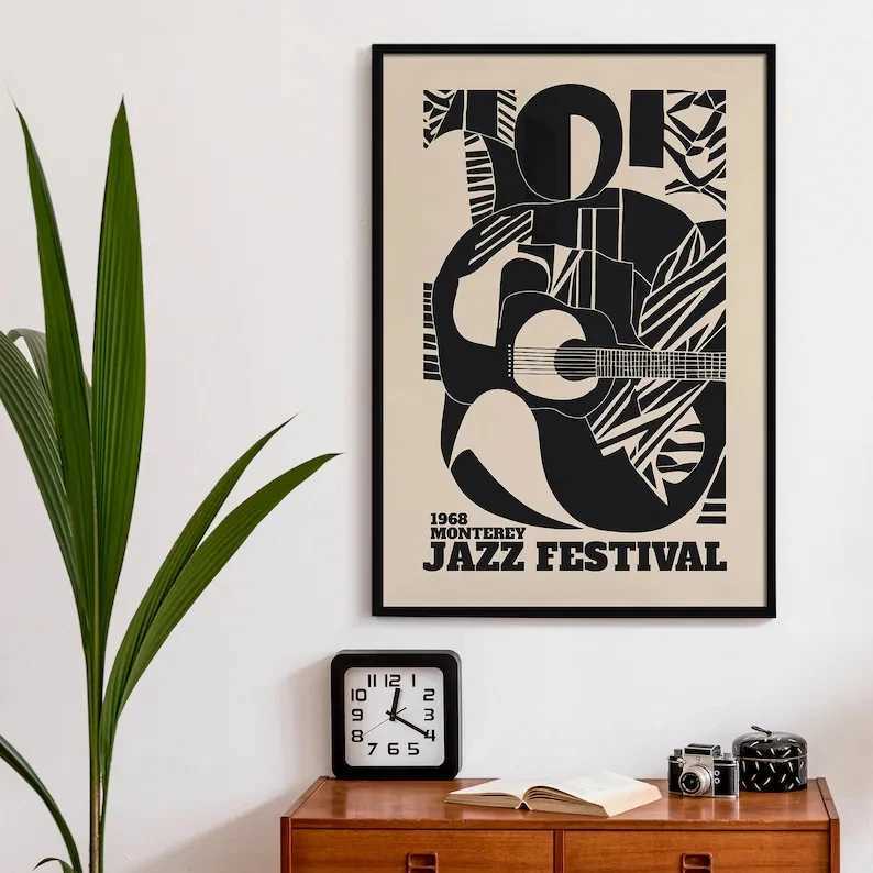 Retro Montreal Jazz Festival sic Collection Poster Canvas Painting Wall Art Images He Club Bar Decoration Gifts Y250122