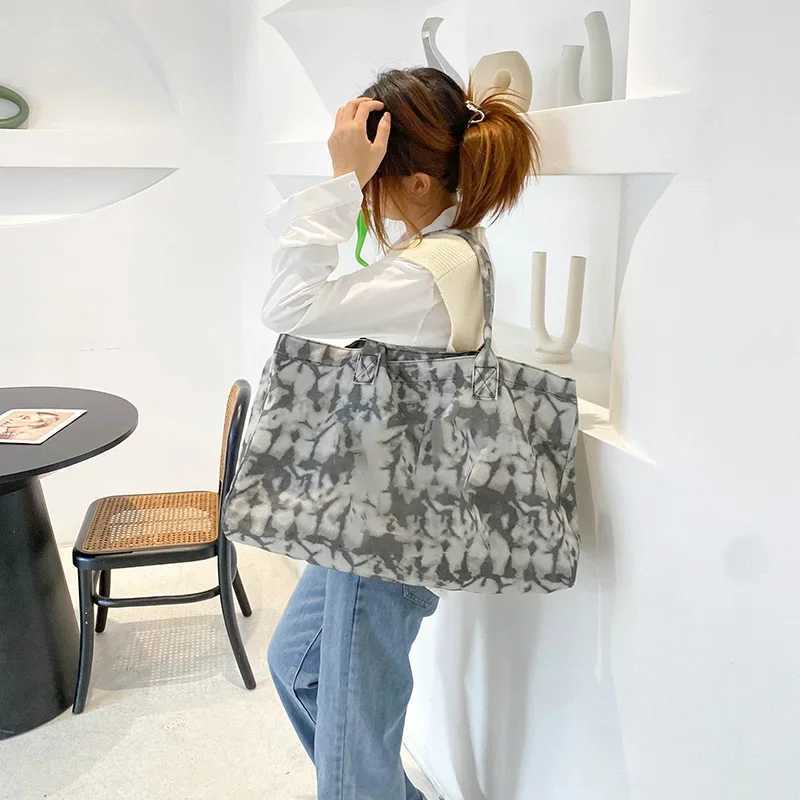1 mini large capacity sports fitness yoga handbag canvas handbag unisex shoulder bag reusable shopping bag Y250121