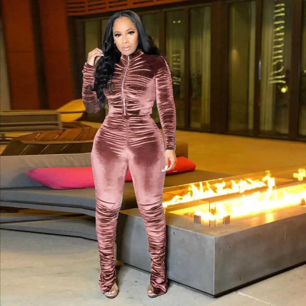 Women's Two Piece Pants two piece women sets tracksuit two piece set sweatsuits for women club outfits for female clothing stacked sweatpants out