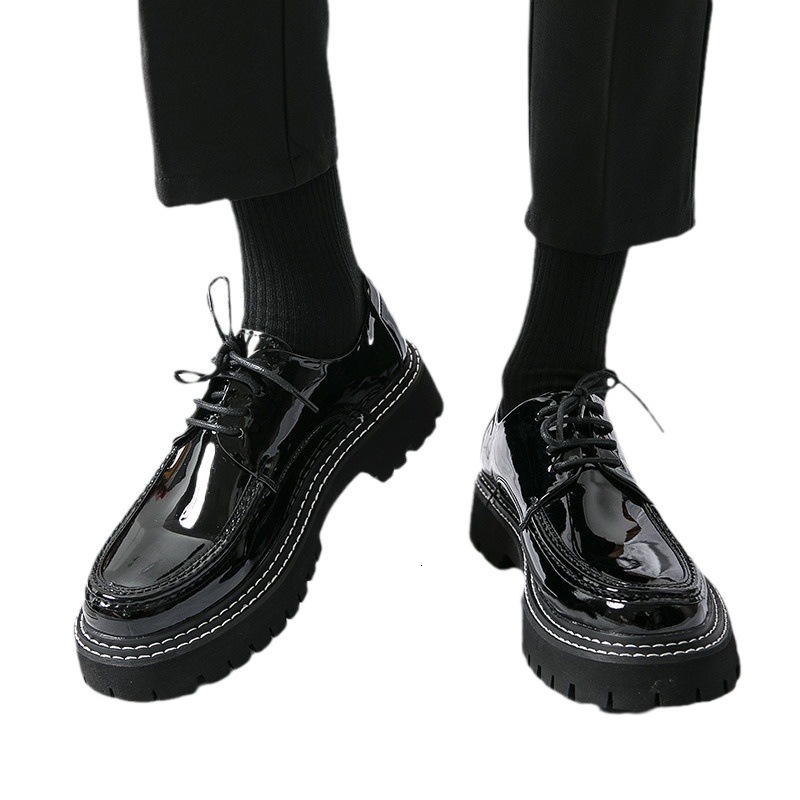Classic Men's Patent Leather Dress Shoes: Round Toe Formal Shoes for Business, Weddings & Special Ocns