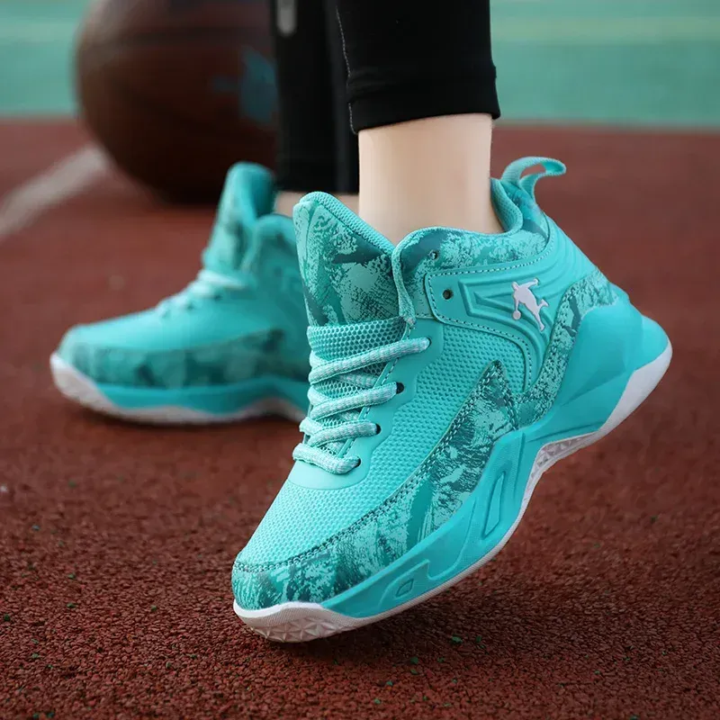 Boys Basketball sneaker for Kids Thick Sole Non-slip Children Sports Shoes Child Boy Basket Trainer Shoes Z 4.2-1