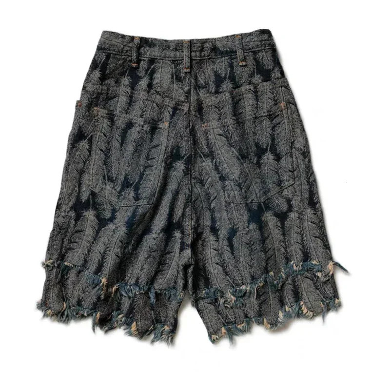 Kapital Japanese Style Feather Denim Mens and Womens Fashion Casual Summer Loose Shorts Arrival 250118