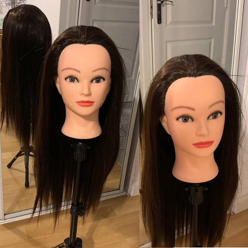 Mannequin Heads Hair Styling Manikin Cosmetology Doll Head With Stand Tripod Practice Braiding Hair Hairdressing Training Model 250114