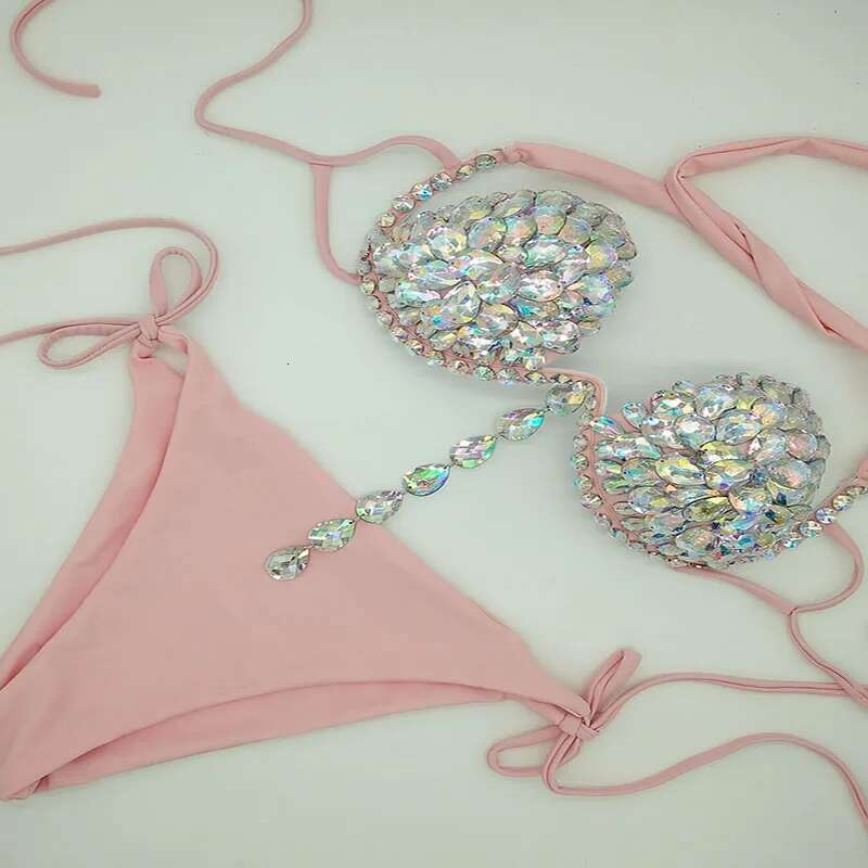 2020 Venus Vacation New Tassels Bikini Set Rhie Swimwear Dia Swimsuit Bandage Bathing Suit Bg Stones Beachwear