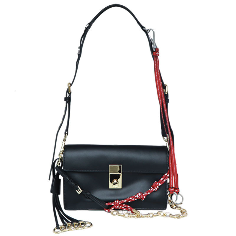 Bag 24 Autumn/Winter New Soft Sound Flip Postman Pendant Lock Motorcycle Leather Small Square Bag
