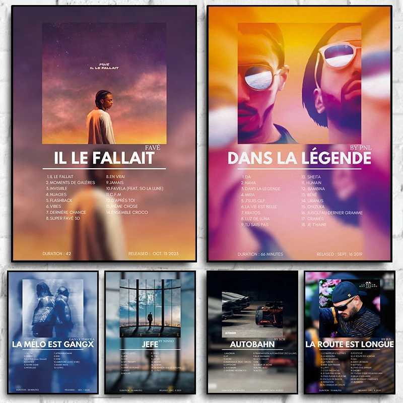 French Rapper J Singer Poster Dans La Lgende De PNL sic Album Print Canvas Painting Wall Picture He Decor Gifts Y250122