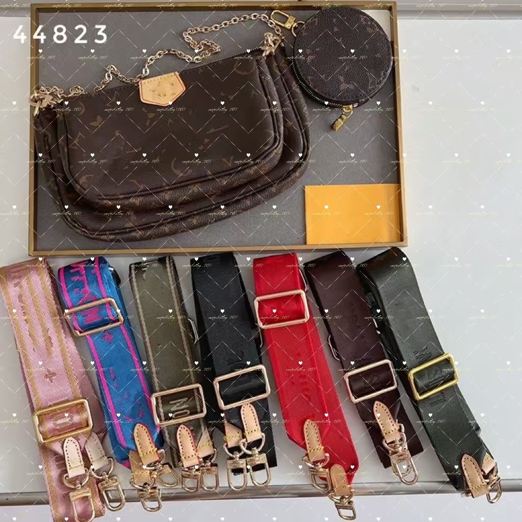 Designer Shoulder Crossbody Bag MulLTLPOCHETTE 3-in-1 Mahjong Bag Women's Luxury Nice Mini Makeup Bag Soft Purse Monogram Luxury Handbag Shoulder Bag