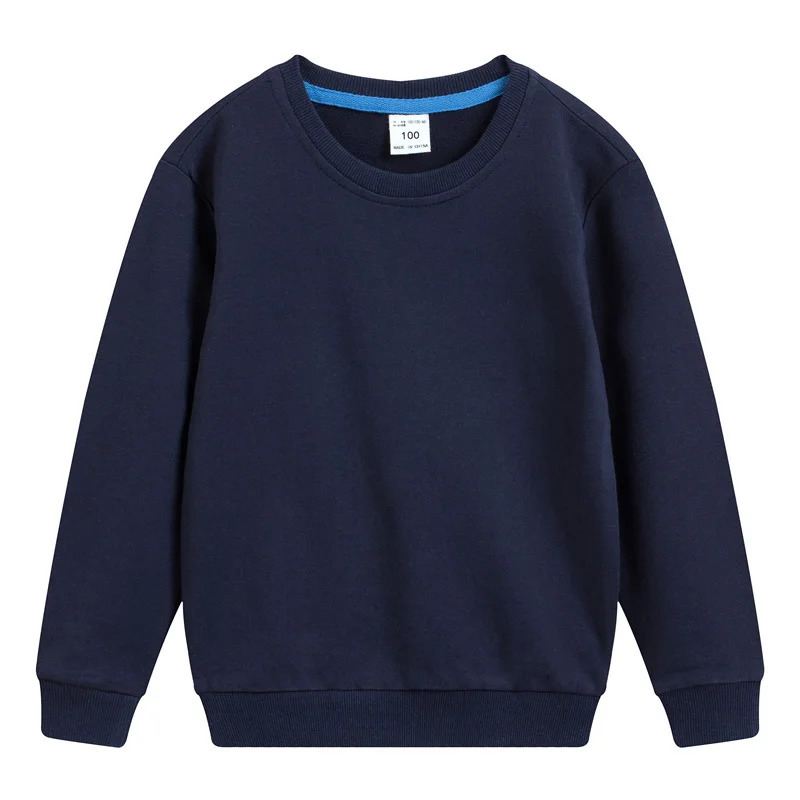 DE PEACH Autumn Cotton Children Loose Casual Sweatshirt Baby Boys Girls Pullover Shirts Teenager Kids Solid Color Bottoming Tops 250121