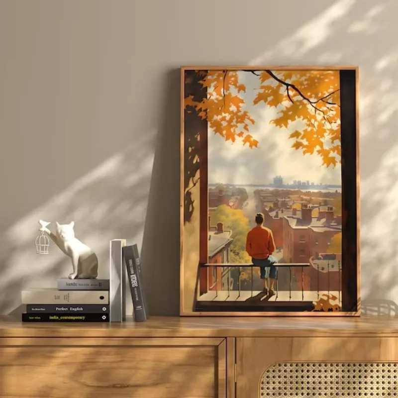 Edward Hopper City Poster Autumn Summer People Cityscapes Canvas Paintings Wall Art for Living In This Decor Y250122